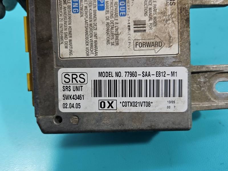 Блок керування Airbag Honda Jazz 77960-SAA-E812-M1 — фото деталі 6