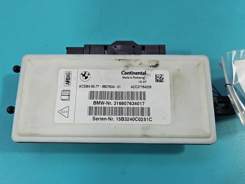 Блок керування Airbag BMW 5 F10 6807634-01 — фото деталі 4