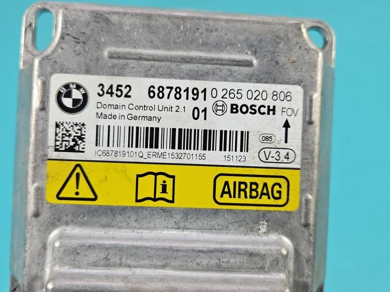 Блок керування Airbag BMW 5 F10 6878191 — фото деталі 3