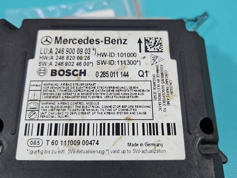 Блок керування Airbag Mercedes B W246 0285011144 — фото деталі 3