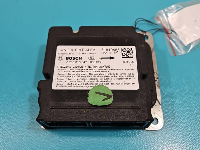 Блок керування Airbag Fiat Doblo 0285010547 — фото деталі 2