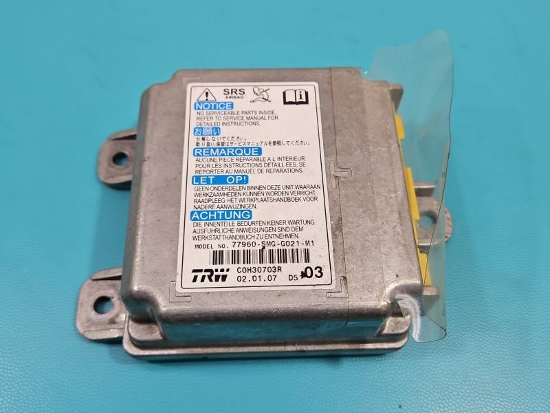 Блок керування Airbag Honda Civic 77960-SMG-G021-M1 — фото деталі 2
