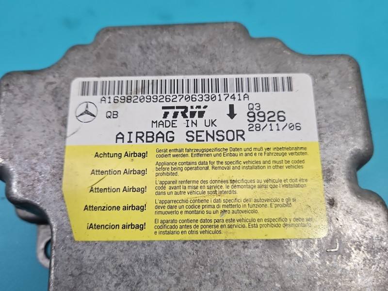 Блок керування Airbag Mercedes B W245 A169820992 — фото деталі 5