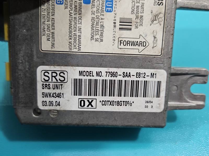 Блок керування Airbag Honda Jazz 77960-SAA-E812-M1 — фото деталі 5