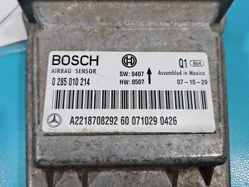 Блок керування Airbag Mercedes S W221 0285010214 — фото деталі 3