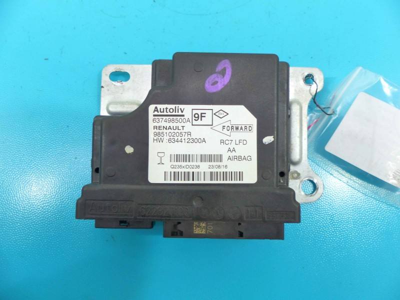 Блок керування Airbag Renault Talisman 637498500A — фото деталі 2