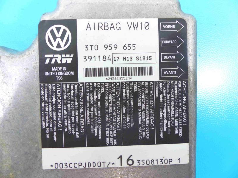 Блок керування Airbag Skoda Superb 2 3T0959655 — фото деталі 3
