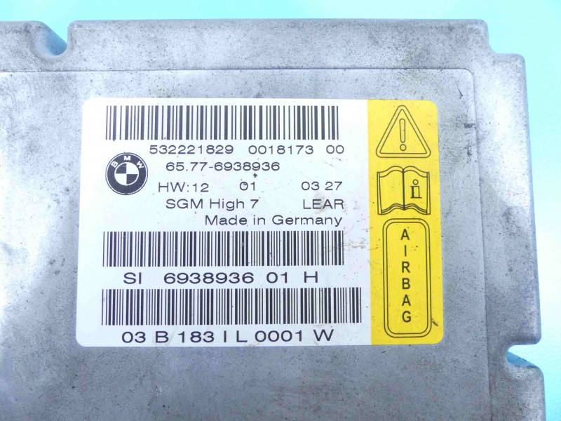 Блок керування Airbag BMW 5 E60 6938936 — фото деталі 3