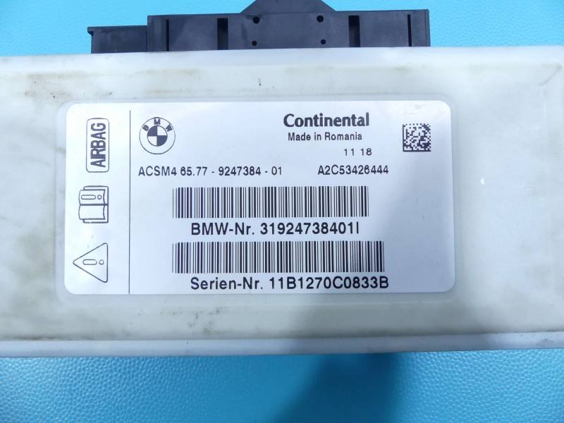 Блок керування Airbag BMW X3 F25 9247384 — фото деталі 5