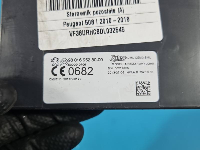 Блок керування модуль Peugeot 508 9801695280 — фото деталі 5