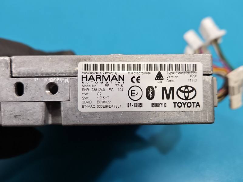 Блок керування модуль Toyota Verso 86840YY110 — фото деталі 10