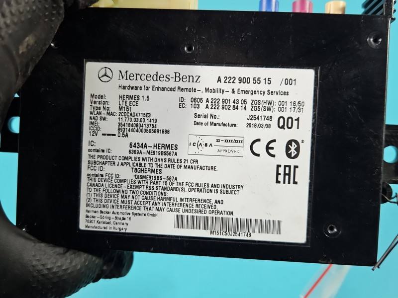 Блок керування модуль Mercedes E W213 A2229005515 — фото деталі 4