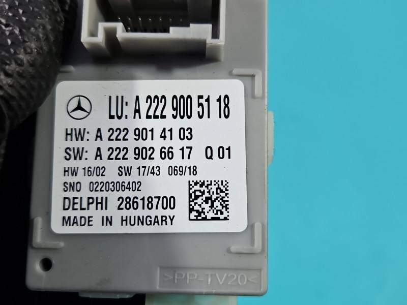 Блок керування модуль Mercedes E W213 A2229005118 — фото деталі 4