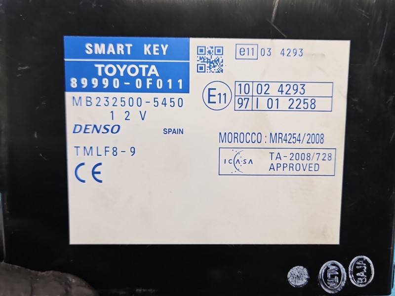 Блок керування модуль Toyota Verso 89990-0F011 — фото деталі 3