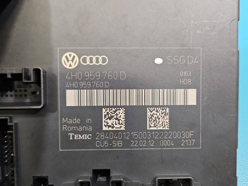 Блок керування модуль Audi A8 D4 4H0959760D — фото деталі 3