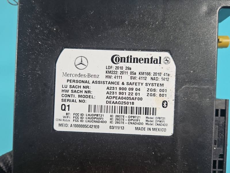 Блок керування модуль Mercedes GL X166 A2319012201 — фото деталі 5