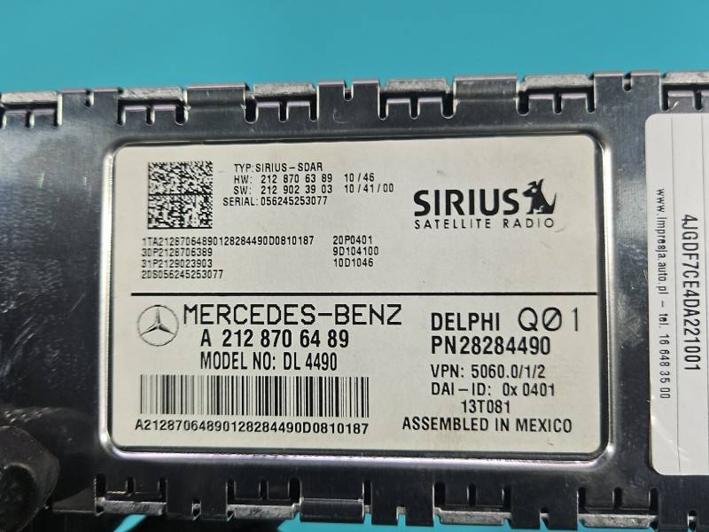 Блок керування модуль Mercedes GL X166 A2128706489 — фото деталі 7