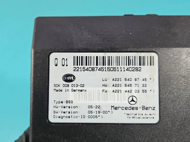 Блок керування модуль Mercedes S W221 A2215408745 — фото деталі 9