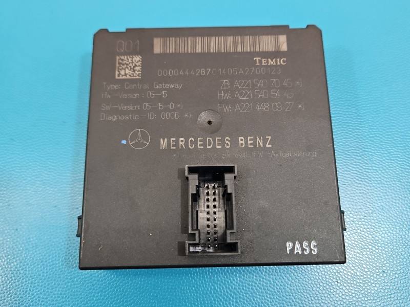 Блок керування модуль Mercedes S W221 A2215407045 — фото деталі 2