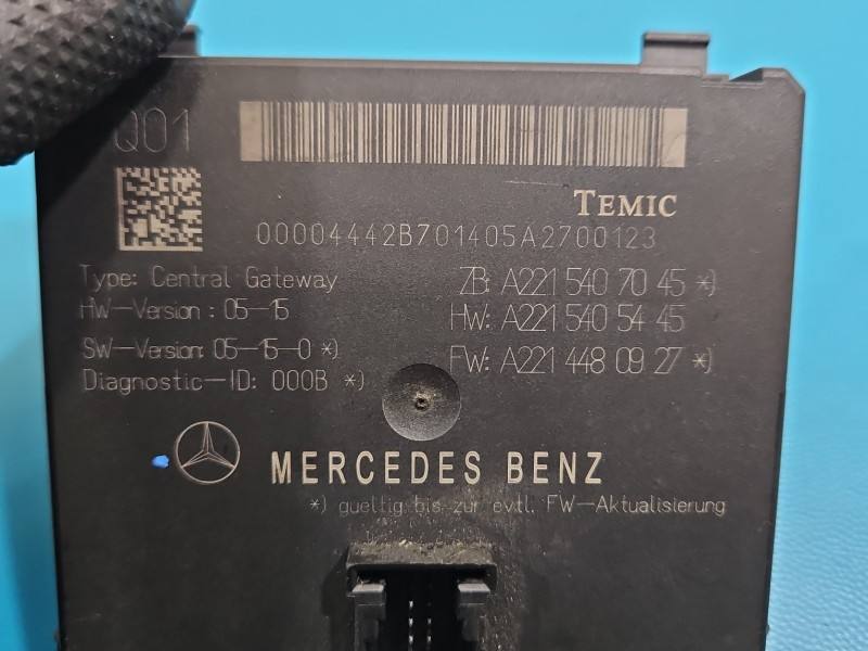 Блок керування модуль Mercedes S W221 A2215407045 — фото деталі 3