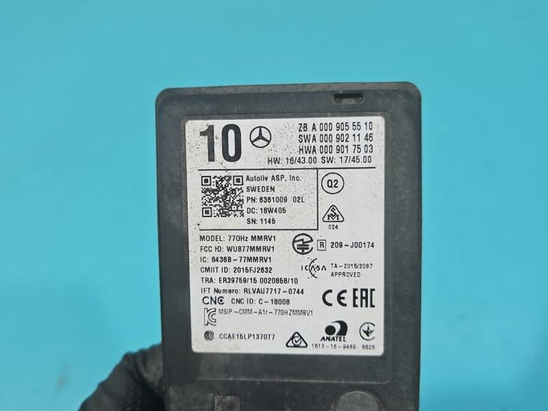 Блок керування модуль Mercedes S W222 A0009055510 — фото деталі 5