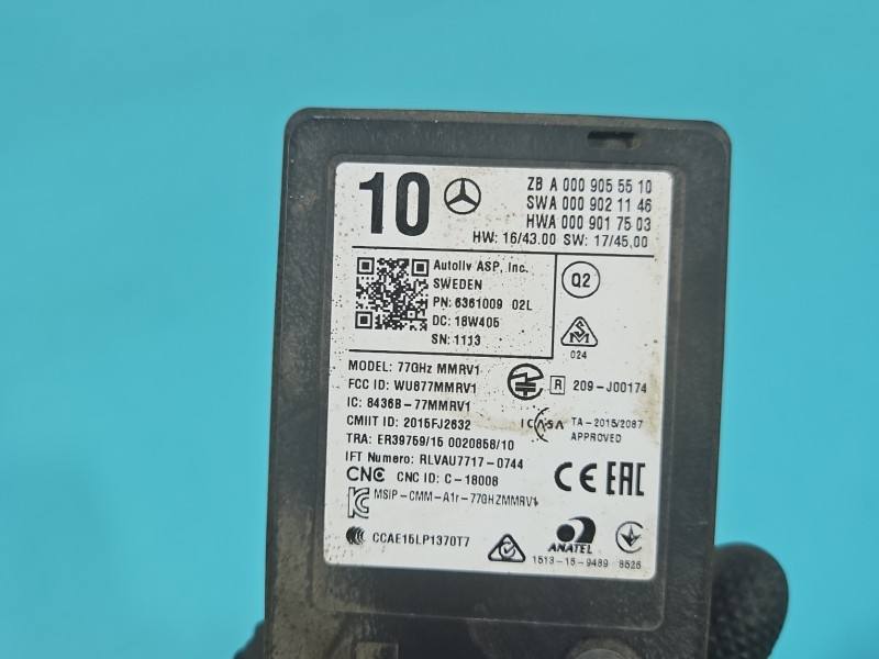 Блок керування модуль Mercedes S W222 A0009055510 — фото деталі 6