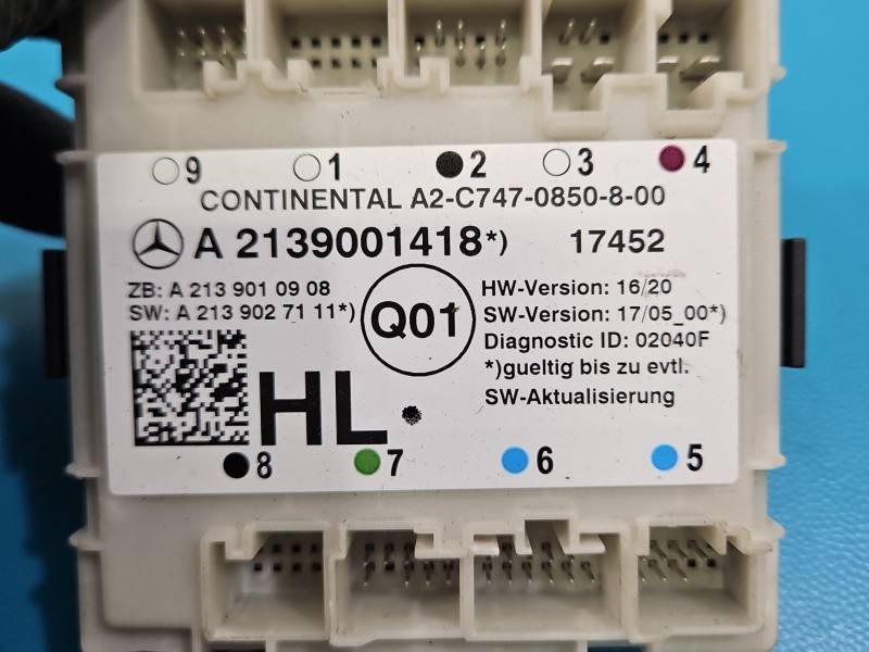 Блок керування модуль Mercedes E W213 A2139001418 — фото деталі 3