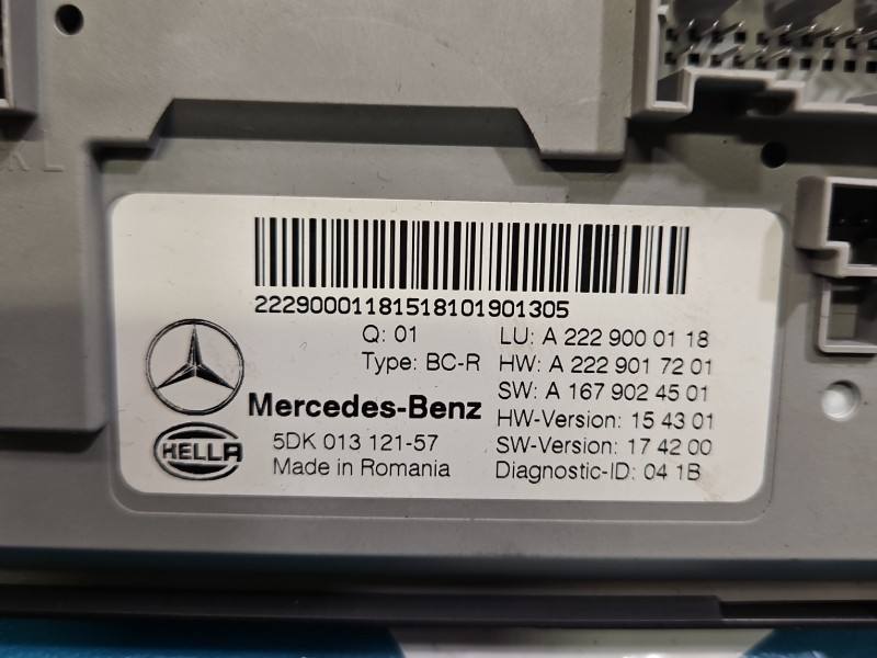 Блок керування модуль Mercedes S W222 A2229000118 — фото деталі 3