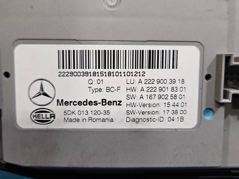 Блок керування модуль Mercedes S W222 A2229003918 — фото деталі 3