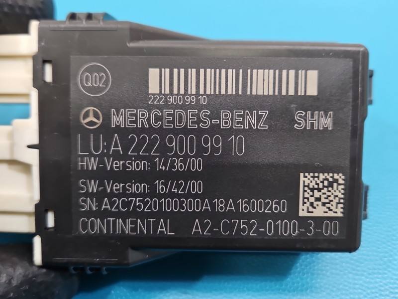Блок керування модуль Mercedes S W222 A2229009910 — фото деталі 3