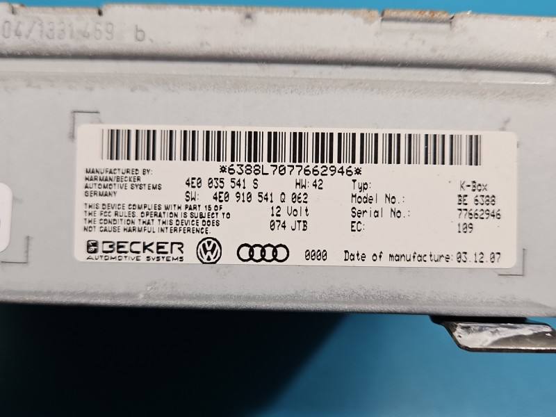 Блок управления модуль Audi Q7 4E0035541S — фото детали 8