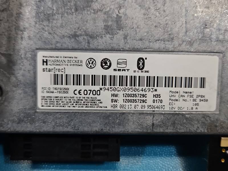 Блок керування модуль Skoda Superb 2 1Z0035729C — фото деталі 3