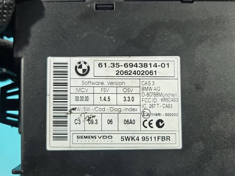 Блок керування модуль BMW 5 E60 5WK49511FBR — фото деталі 3