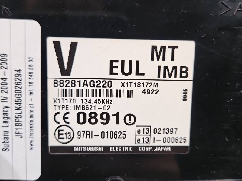 Блок керування модуль Subaru Legacy 88281AG220 — фото деталі 3