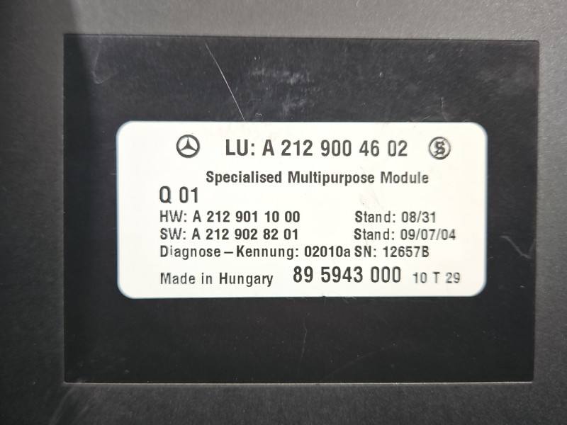 Блок керування модуль Mercedes E W212 A2129004602 — фото деталі 3
