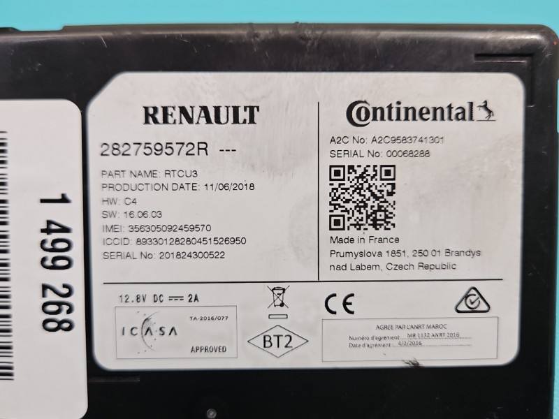 Блок керування модуль Renault Talisman 282759572R — фото деталі 3
