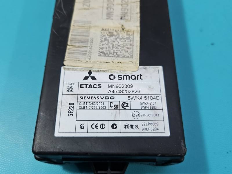 Блок керування модуль Smart Forfour MN902309 — фото деталі 6