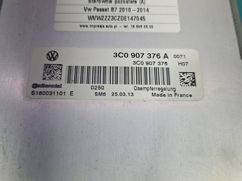 Блок керування модуль Volkswagen Passat B7 3C0907376A — фото деталі 3