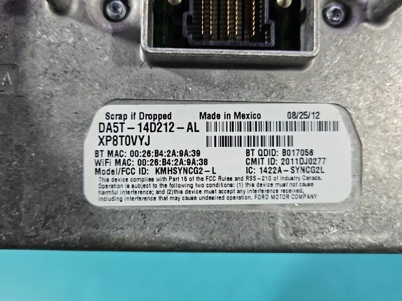 Блок керування модуль Ford Fusion DA5T-14D212-AL — фото деталі 5
