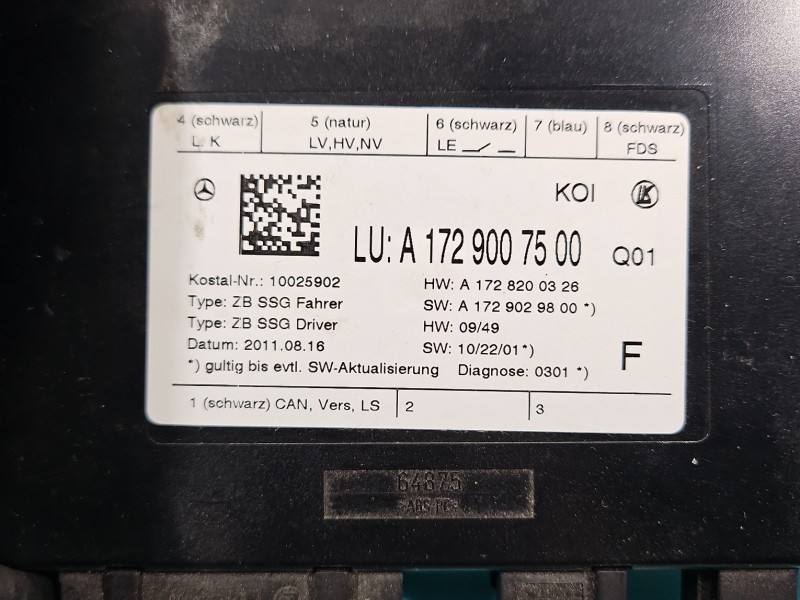 Блок керування модуль Mercedes CLS C218 A1729007500 — фото деталі 3