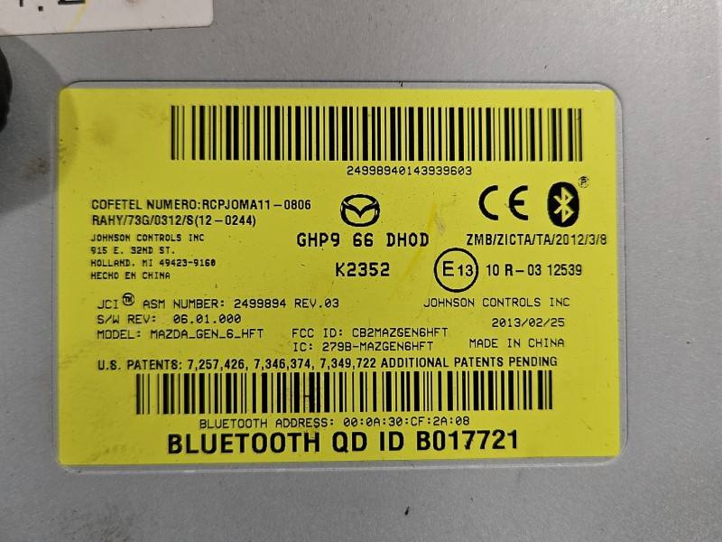 Блок керування модуль Mazda CX-5 GHP966DHOD — фото деталі 3