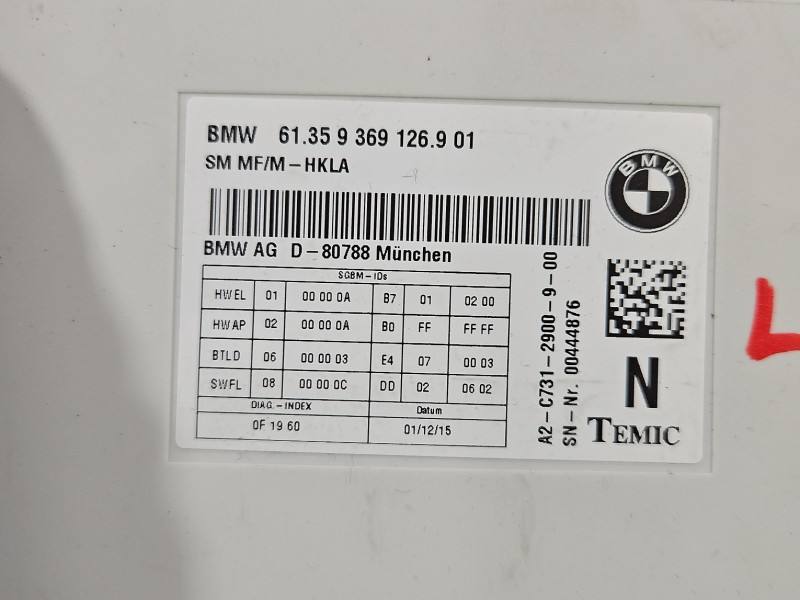 Блок керування модуль BMW 5 F10 9369126 — фото деталі 3