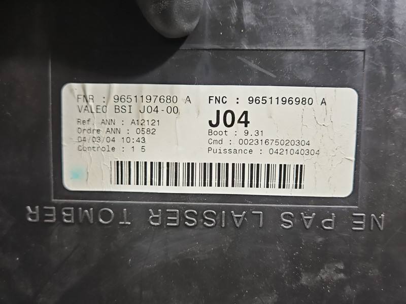Блок керування модуль Peugeot 307 9651196980A — фото деталі 4