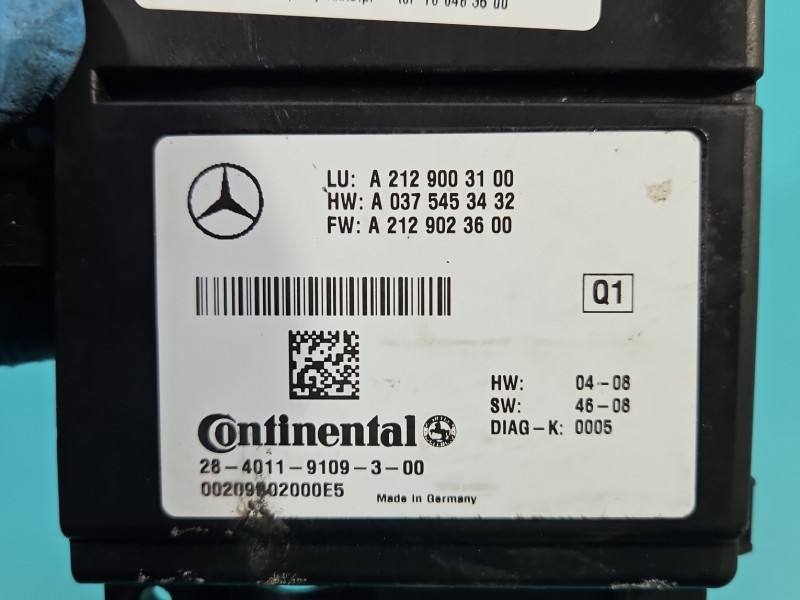 Блок керування модуль Mercedes E W212 A2129003100 — фото деталі 3