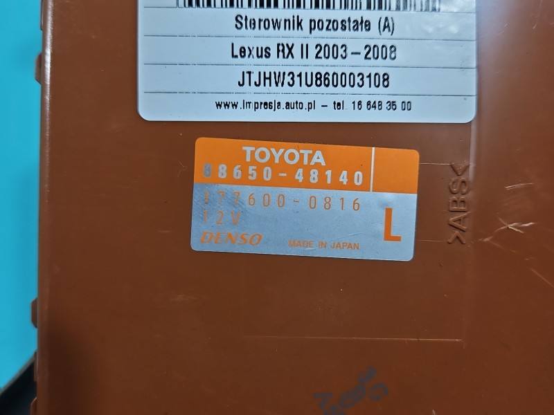 Блок керування модуль Lexus RX 88650-48140 — фото деталі 3