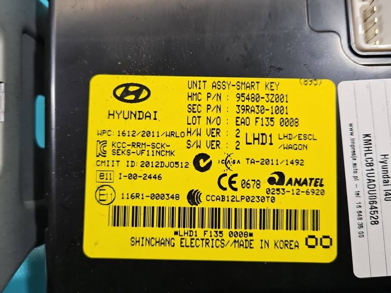Блок керування модуль Hyundai I40 95480-3Z001 — фото деталі 3