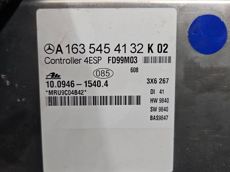 Блок керування модуль Mercedes ML W163 A1635454132 — фото деталі 3