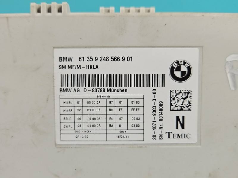Блок керування модуль BMW 5 F10 9248566 — фото деталі 5