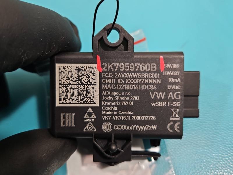 Блок керування модуль Volkswagen Caddy 2K7959760B — фото деталі 3