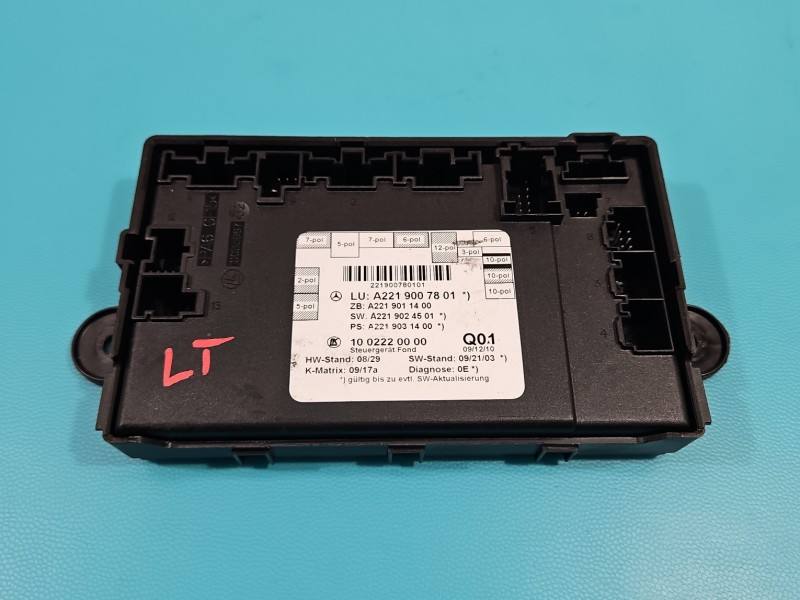Блок керування модуль Mercedes S W221 A2219007801 — фото деталі 2